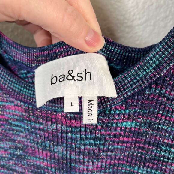 Ba&Sh Womens Maxine Abstract Print Sleeveless Knit Mini Dress Size 8 - Picture 4 of 9